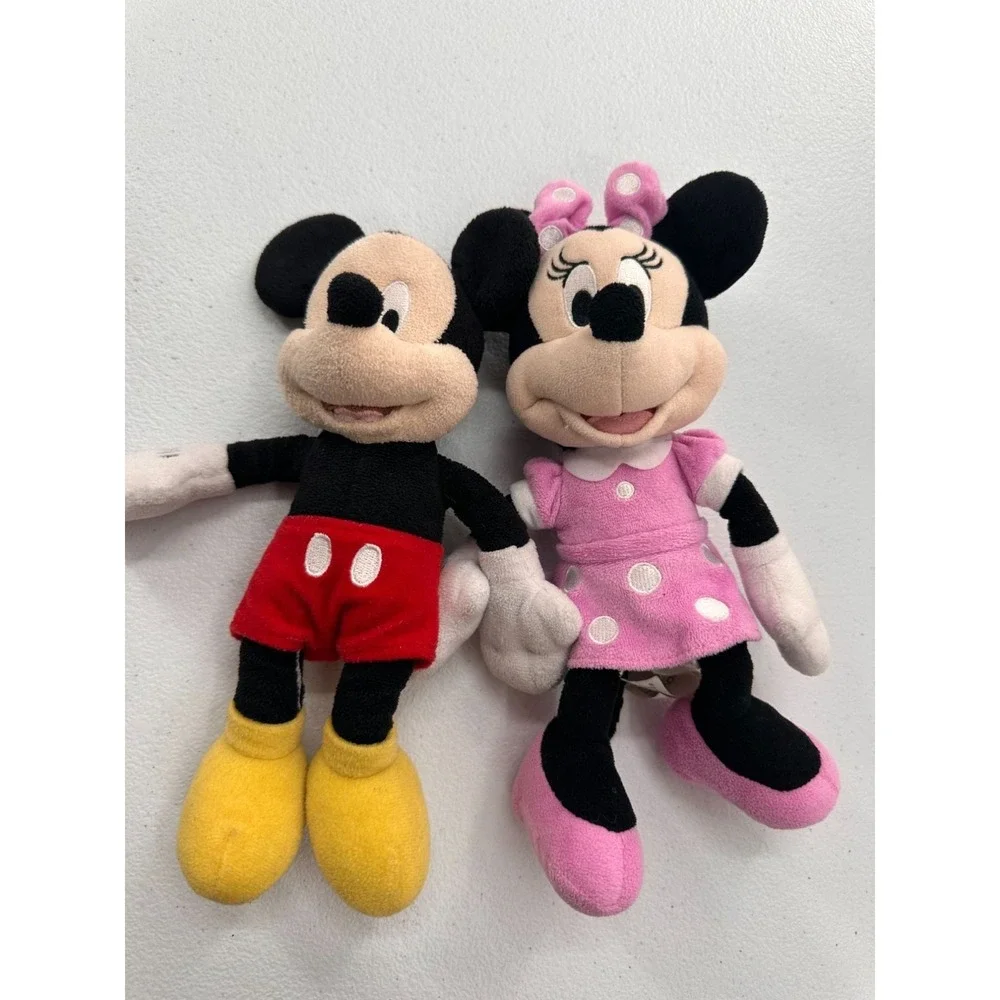Disney Mickey‎ & Minnie Mouse Plush Set Just Play Pair Stuffed Animals READ 10